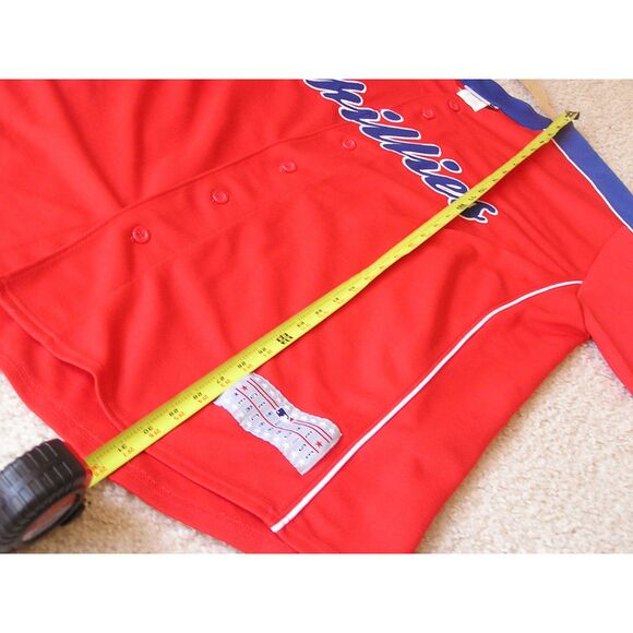 Official Philadelphia Phillies Ibanez Red Button Down Jersey Size XL Extra Large - Picture 5 of 7